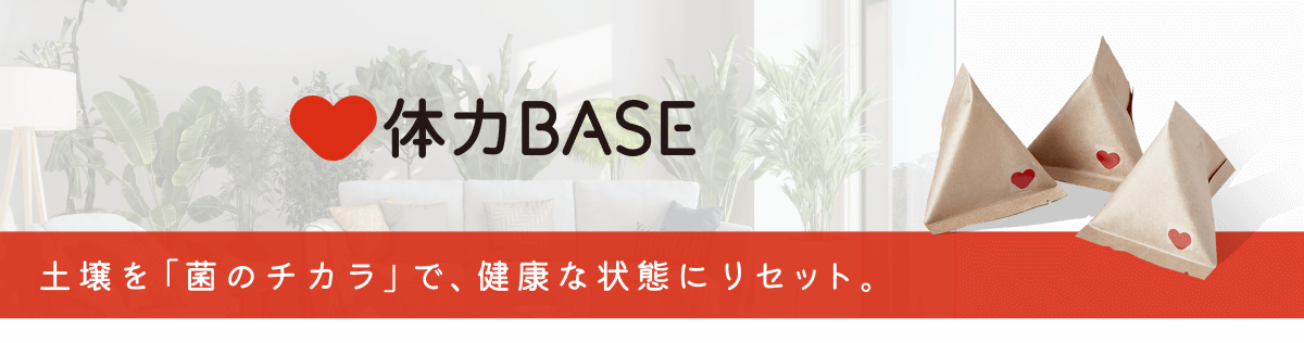 体力BASE 土壌を「菌のチカラ」で、健康な状態にリセット。